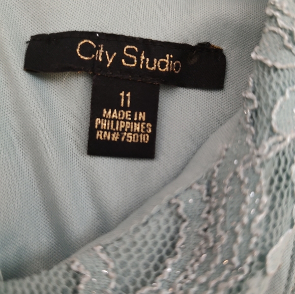 City Studio cocktail cutout sparkly evening dress - Picture 6 of 6